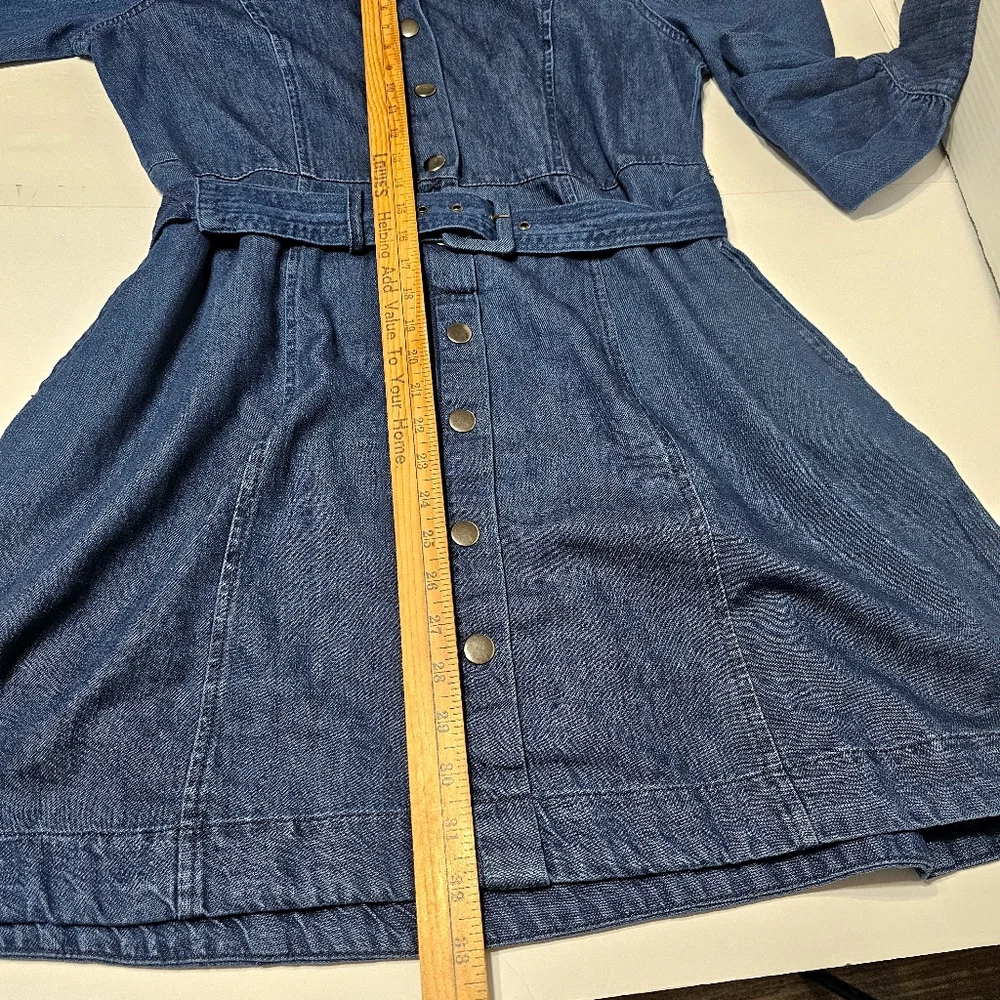 Classic Long Sleeve Denim Dress - Picture 4 of 12